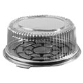 CAKE DOME 75MM HIGH CLEAR 210MM BLACK BASE
