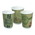 CUP DOUBLE WALL BLACK  WHITE CHECK 16OZ