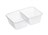 CONTAINER RECTANGLE GENFAC G650 2 COMPARTMENT