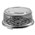 CAKE DOME 75MM HIGH CLEAR 210MM BLACK BASE