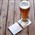 COASTER DRINK SQUARE WHITE