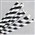 STRAW PAPER COCKTAIL BLACK WHITE  135 X 6 MM